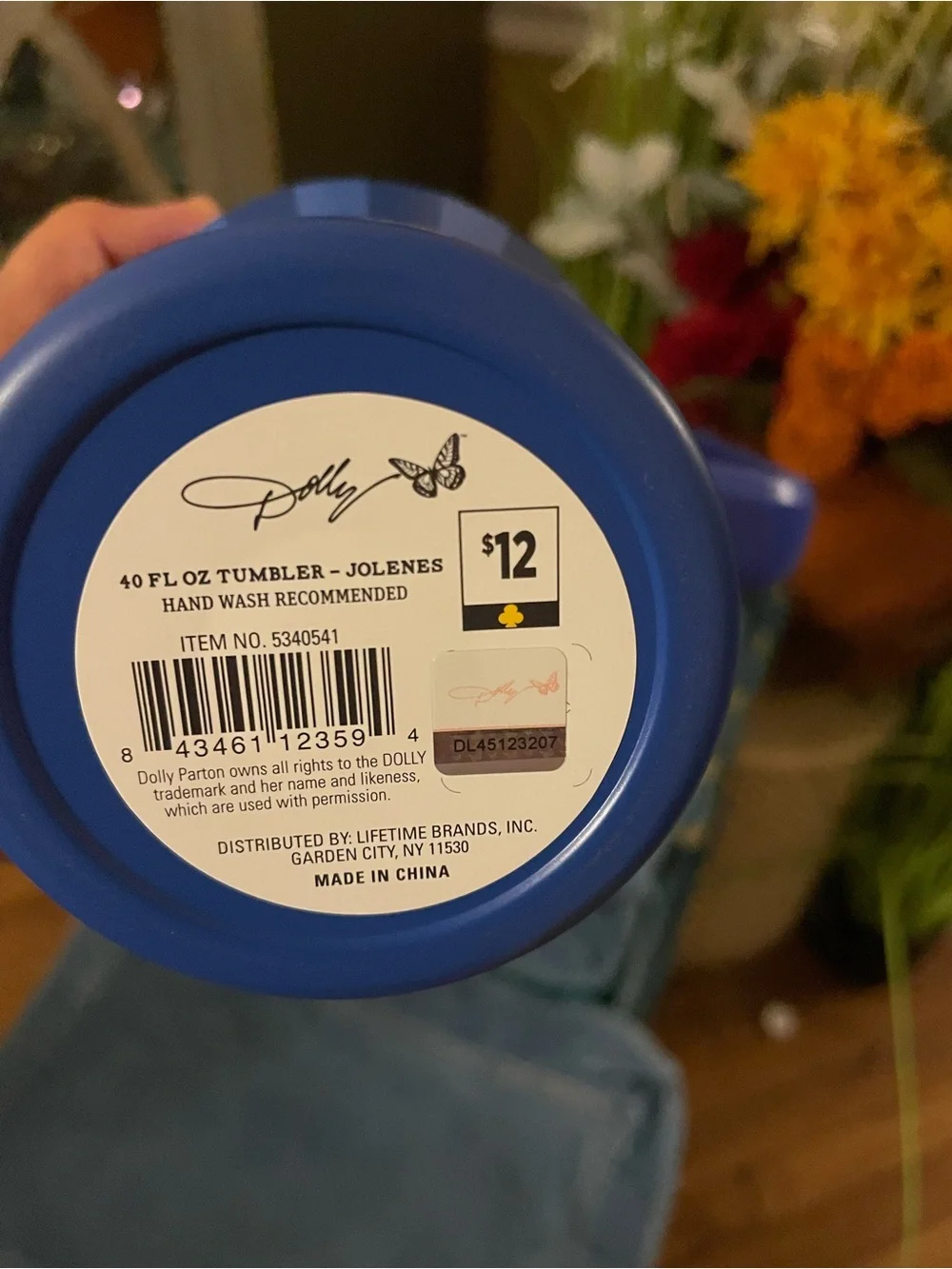 Dolly Blue stainless steel tumbler 40oz